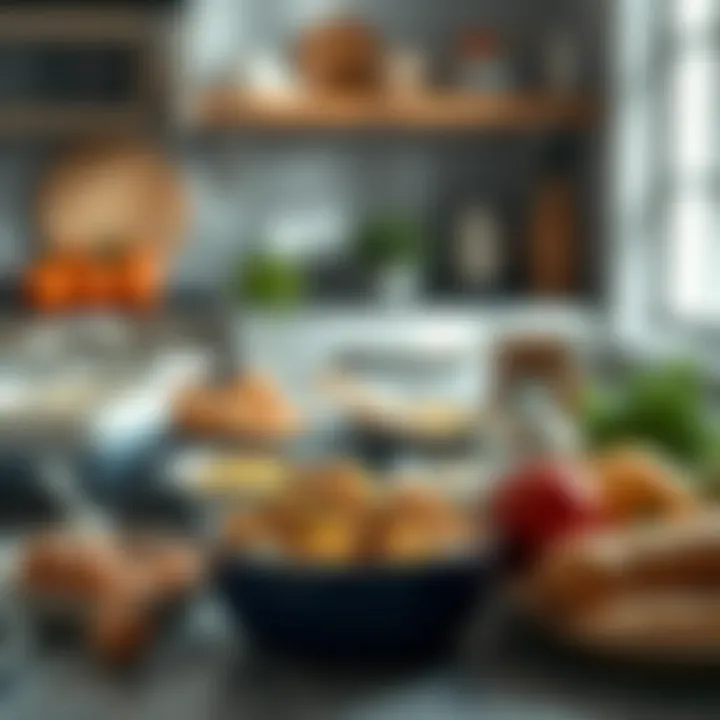 An array of ingredients for Chicken Stuffing Casserole laid out on a kitchen counter