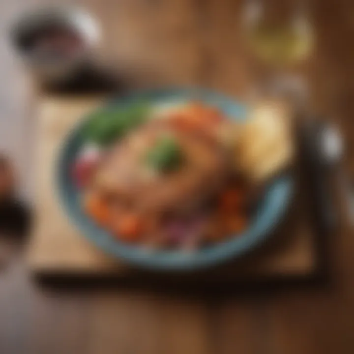 A beautifully arranged clean meal on a wooden table