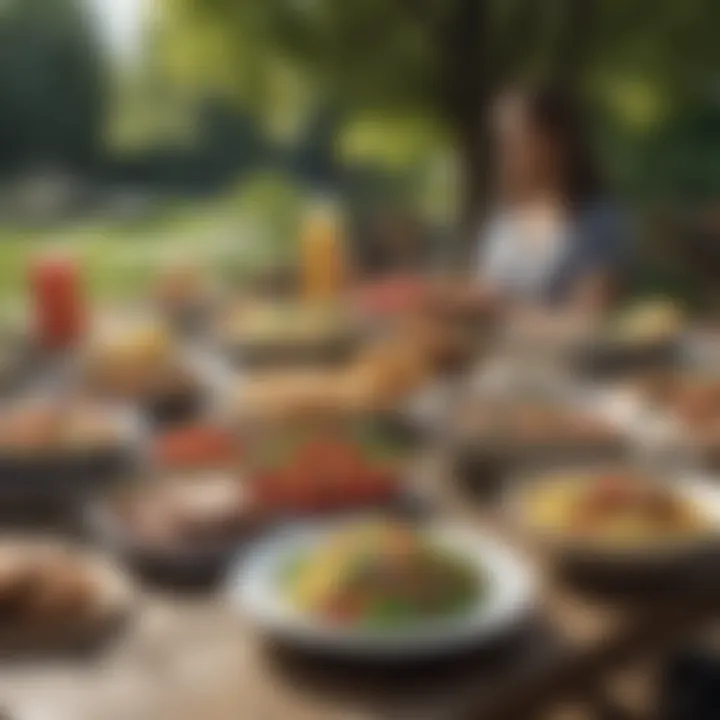 A serene outdoor setting for a clean eating gathering