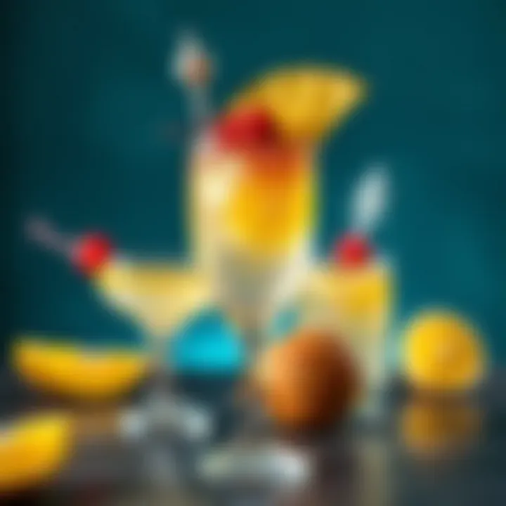 Elegant Garnish Artistry Artfully garnished pineapple vodka drinks showcasing elegant presentation