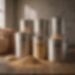 Different types of bulk flour containers