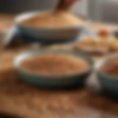 Different preparation techniques for cooked wheat berries displayed in a kitchen setting