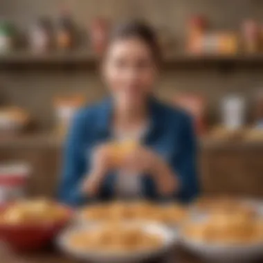 A satisfied customer enjoying snacks from the Costco Variety Snack Box during a casual gathering