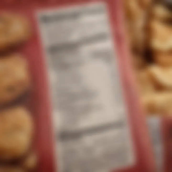 Close-up view of the nutritional facts label from a snack in the Costco Variety Snack Box