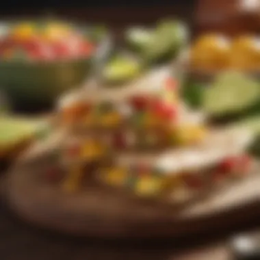 Tropical Fruits Enhance the Quesadilla Experience Tropical fruit medley complementing quesadillas
