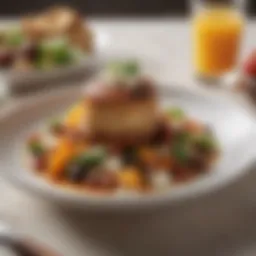 A beautifully plated dish showcasing local ingredients