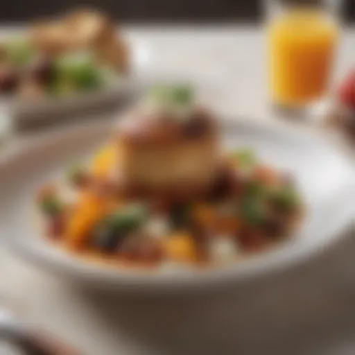 A beautifully plated dish showcasing local ingredients