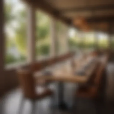 Elegant Dining Atmosphere An upscale dining experience with a modern ambiance
