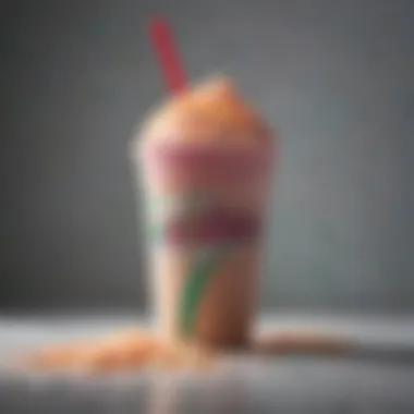 Refreshing Slurpee Experience Close-up of a refreshing Slurpee cup filled with a popular flavor.