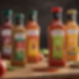 A vibrant array of Applebee's sauces showcasing their diverse flavors.