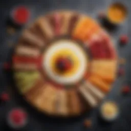 A beautifully arranged dessert platter showcasing an array of colorful treats