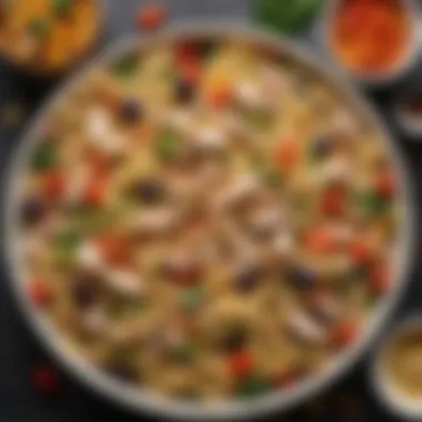 Protein Power: A Nourishing Pasta Salad A hearty protein-packed pasta salad with grilled chicken and seasonal vegetables