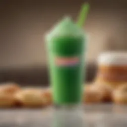 Vibrant green drink showcasing freshness and vitality