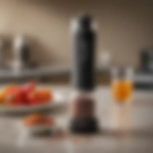 Electric pepper grinder with sleek design