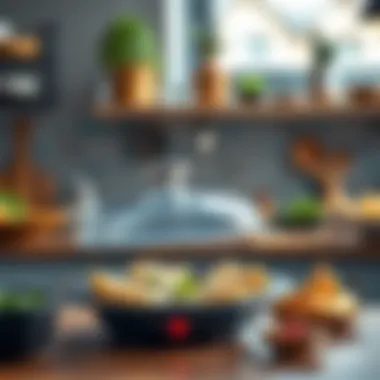 Dynamic Kitchen Scene Featuring Electric Tortilla Steamer Electric tortilla steamer in use in a vibrant kitchen