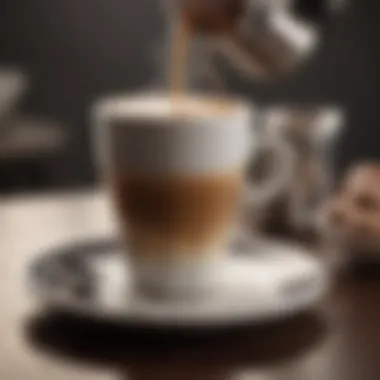 Elegant espresso cup filled with a perfect shot