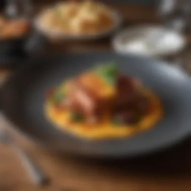 Artfully plated dish representing local cuisine