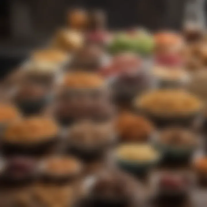 A selection of low carb snacks on a table