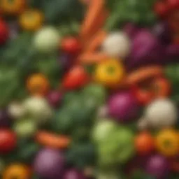 A colorful array of low carb vegetables