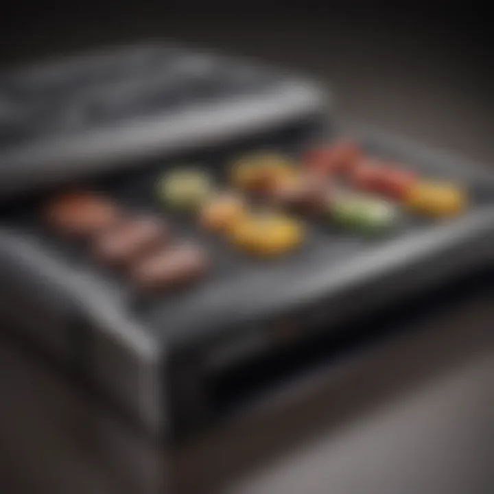 Close-up view of the Smart XL Grill's control panel