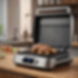 Elegant design of the Food Ninja Smart XL Grill showcasing its modern finish