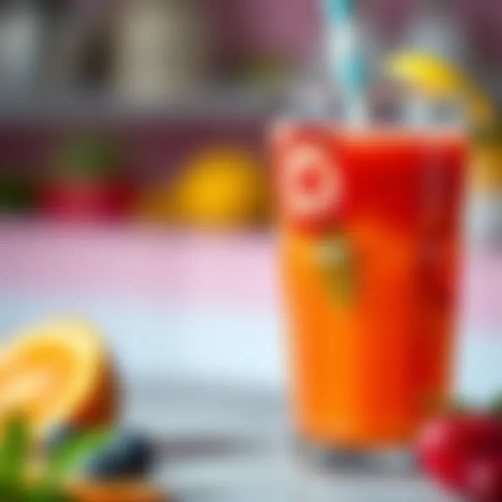 Refreshing Glass of Fresh Juice A close-up of a glass filled with freshly extracted juice