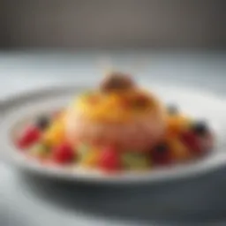 A vibrant fruit fly dish presented elegantly