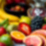 A vibrant display of various fruits known for reducing bloating