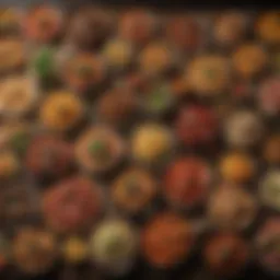 A vibrant display of assorted tapas dishes showcasing their diversity.