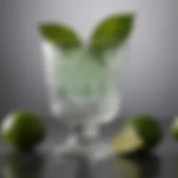 Exquisite glass mint julep cup showcasing intricate design