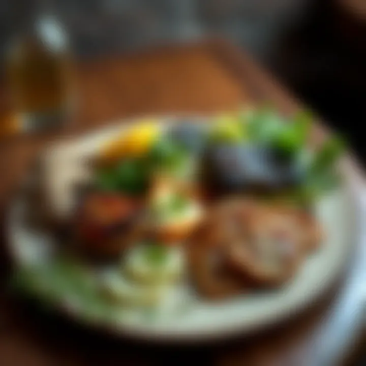 An assortment of innovative plant-based meat alternatives on a rustic plate