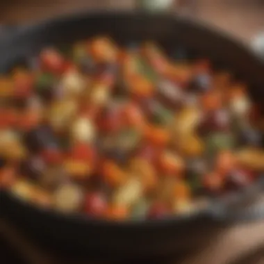 Vegetable medley roasted to perfection in a Dutch oven