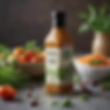 Good Seasons Italian Dressing and Fresh Herbs A bottle of Good Seasons Italian Dressing against a backdrop of fresh herbs
