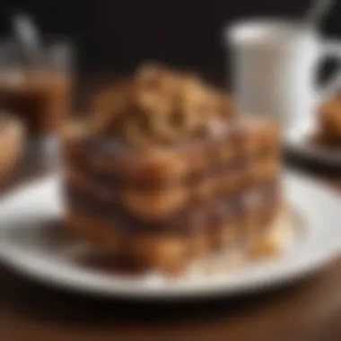 Indulgent Chocolate French Toast Decadent French toast layered with rich chocolate and topped with nuts