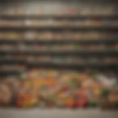 A close-up of diverse grocery items available on Amazon Prime