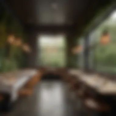 Sustainable Dining Experience An inviting restaurant interior that emphasizes sustainability and health-focused dining experiences.