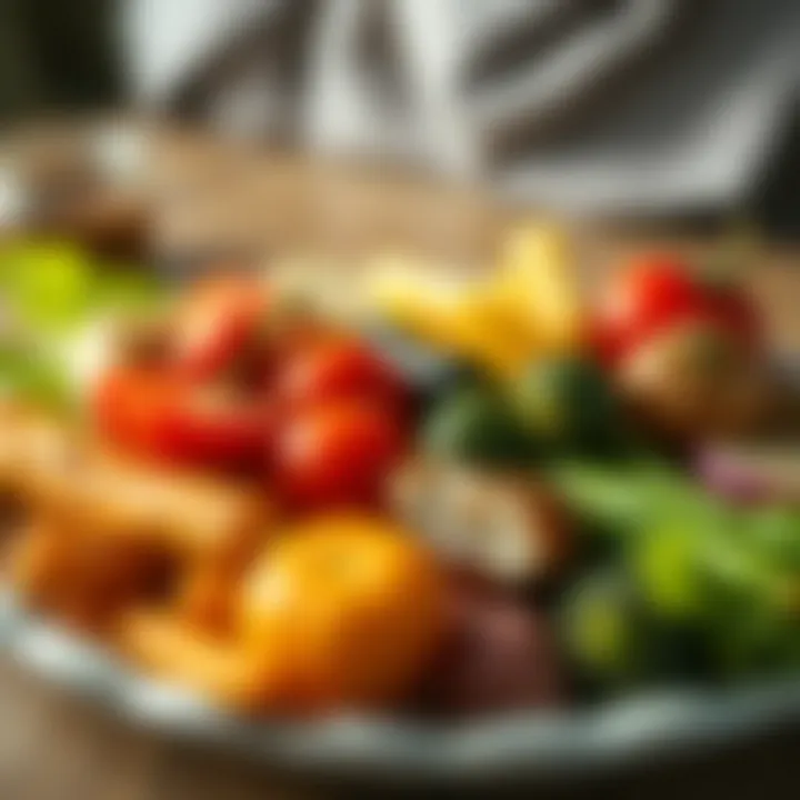 A well-planned meal including various iron-rich ingredients.