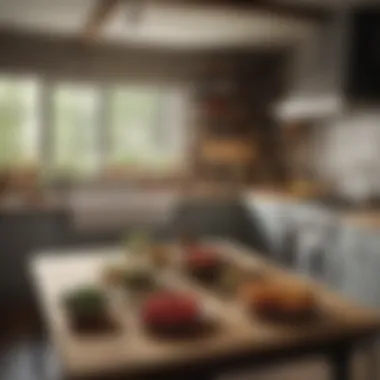 Inviting Kitchen Atmosphere An inviting kitchen filled with fresh ingredients