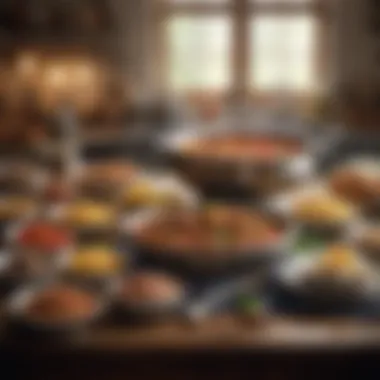 Traditional Recipes Showcase A diverse array of traditional recipes displayed