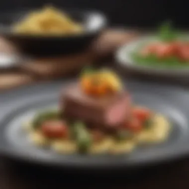 Elegant Presentation of Keto Dish Delicious keto meat-free dish elegantly plated