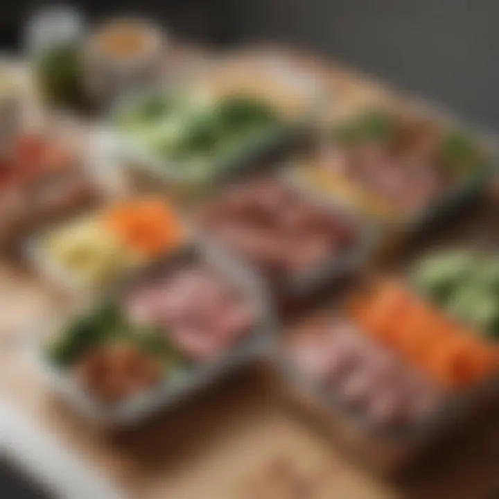 Healthy keto meal prep in glass containers