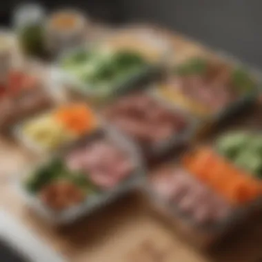 Organized Healthy Meal Prep Healthy keto meal prep in glass containers
