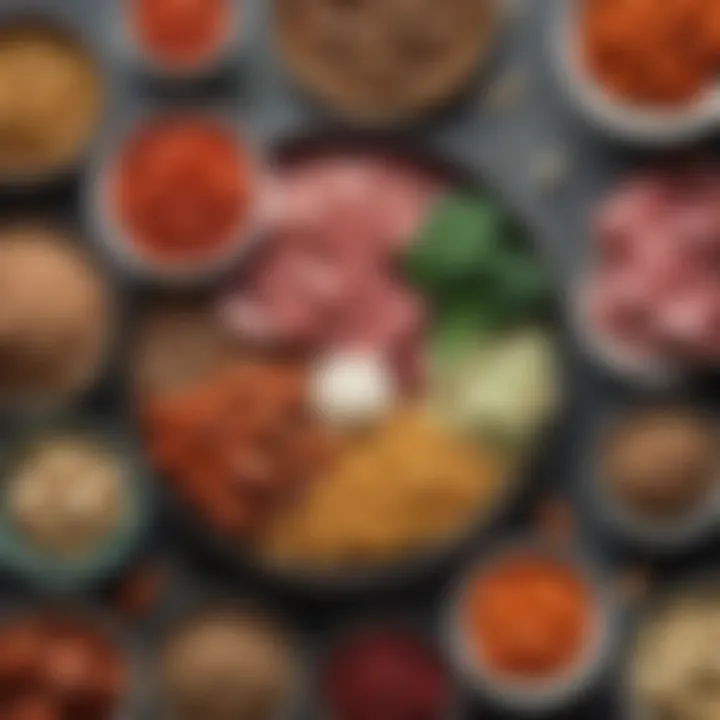 Close-up of nutrient-dense vegan ingredients