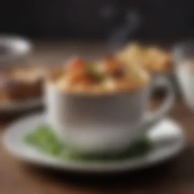 Savory Elegance in a Keto Mug An elegant presentation of a savory keto mug dish