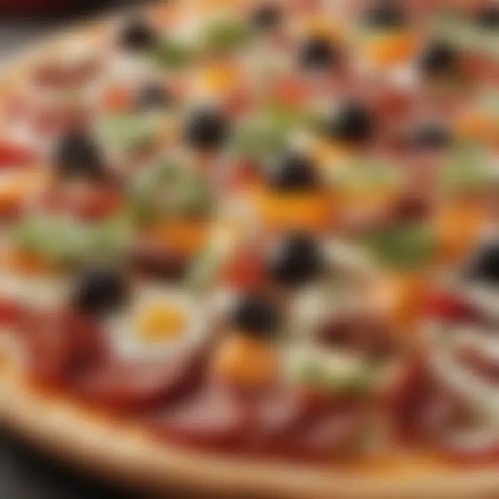 A selection of low-carb toppings available for customization at Blaze Pizza