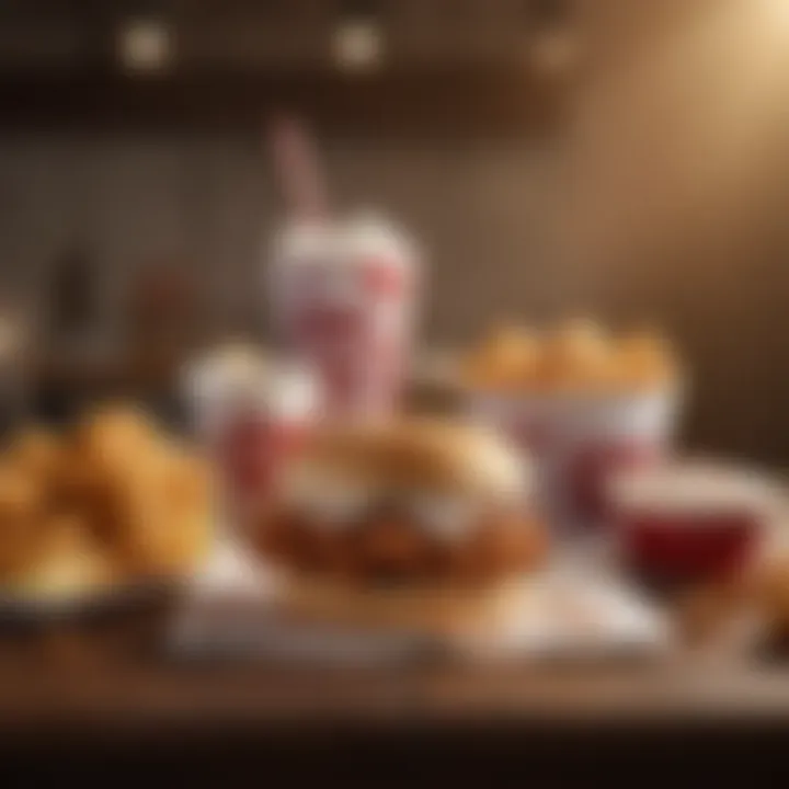 A visually appealing spread of KFC's limited-time offers, showcasing seasonal flavors