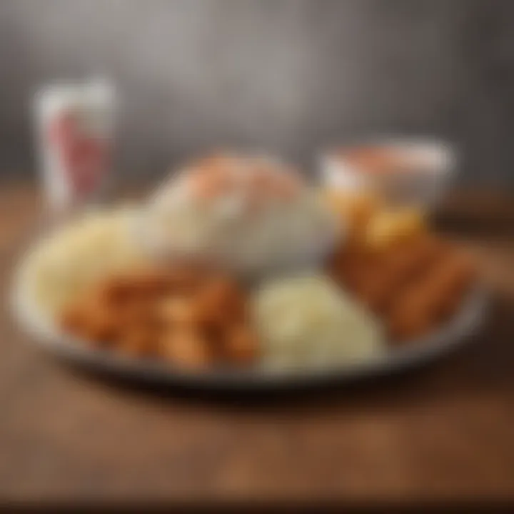 An enticing selection of side dishes available at KFC, including mashed potatoes and coleslaw