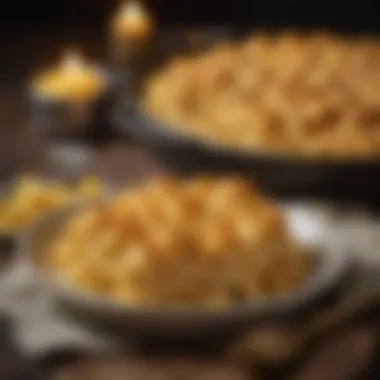 Golden Perfection: Baked Monterey Jack Mac and Cheese Baked mac and cheese with a golden crust