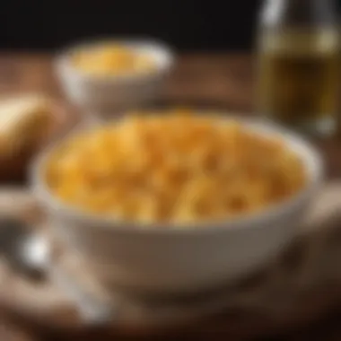 Mac and cheese served in an elegant bowl