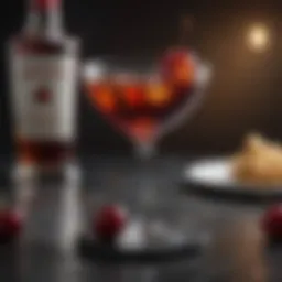 Elegant Manhattan cocktail garnished with a cherry